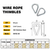1/16'' Wire Rope Thimbles