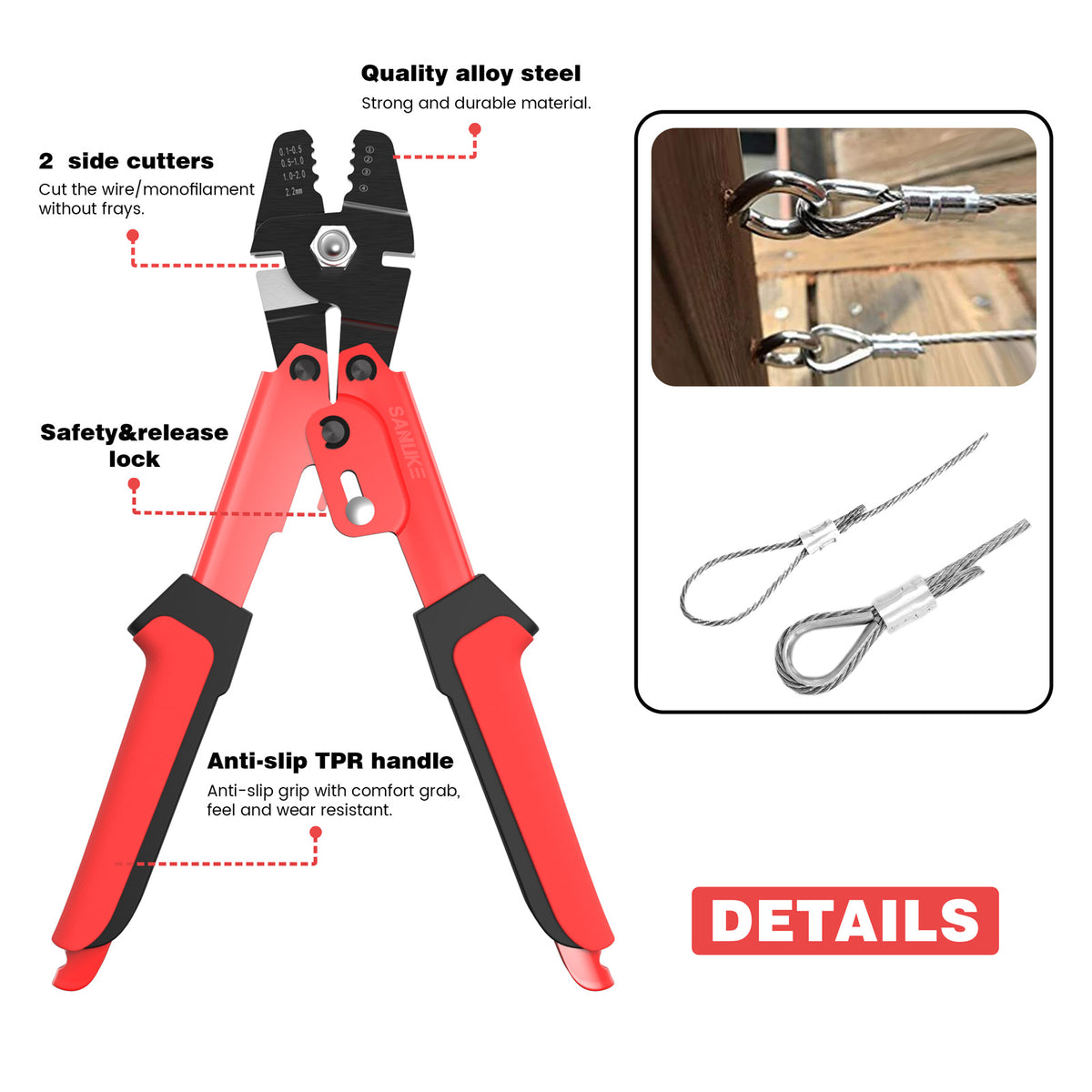 wire rope crimping tool swaging tool – sanuketools